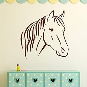 Amazon Com Lee Heatman Horses Head Design Wall Art Sticker