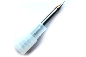 JERRAY 5pcs 0.6mm Cutting Tools HRC60 2 Flutes Micro Grain Tungsten Carbide Flat End Mill CNC Milling Cutters Router Bits