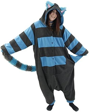 Pawstar Cheshire Cat Kigurumi One Size Adult Cosplay kigu Pajamas Costume