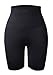 YIANNA Women's High Waist Tight Shorts Perfect Tummy Control Waist Panties Mid Thigh Slimmer Shaper, Y7103-Black-M