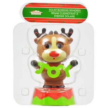 Plastic Solar-Powered Dancing Reindeer, 4"