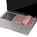 MOSISO Silicone Keyboard Cover Protective Skin Compatible with MacBook Pro 13 inch 2017 2016 Release A1708 Without Touch Bar & Compatible with MacBook 12 inch A1534, Rose Gold