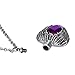 Valyria Angel Wing Birthstone Memorial Urn Necklace Stainless Steel Waterproof Cremation Jewelry,Purple