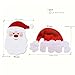 NICEXMAS Christmas Glass Decorations / Card Santa Hats X 20 and Santa Father Christmas Confetti (24g)