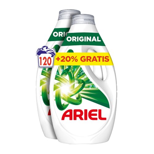 Detergente Lavadora Liquido 120 Lavados, Original, Jabon Limpieza Mejorada en Ciclos Mas Frios con la Exclusiva Tecnologia de limpieza en Frio