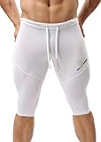 Surenow Men's Front Tie Sports Pants Workout Pants Bike Pants Jammers Elastic waist Stretch for ease of movemen Professional design for bicycle sports Comfortable Flexible and Tight fitting
