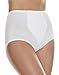 Hanes H091 Moderate Control with Tummy Panel Brief - White - L