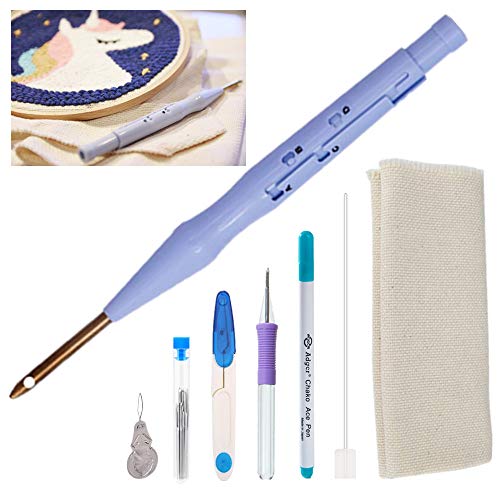 Punch Needle Embroidery Kits,Adjustable Rug Yarn Punch Needle,Large