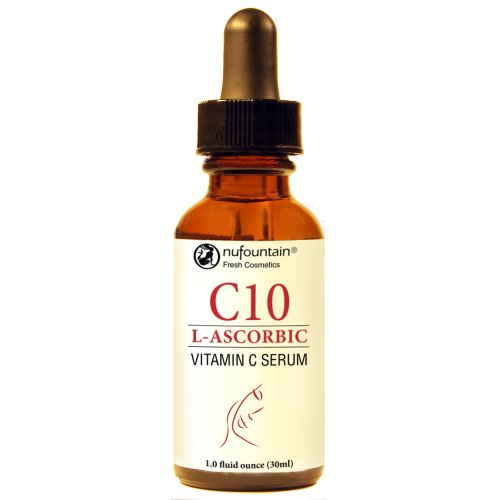 NuFountain C10 10% L-Ascorbic Acid Serum from NuFountain. 1 Oz. Made Fresh When Ordered with Free Shipping