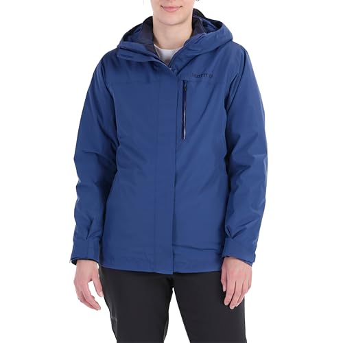 Marmot Women's Ramble Component Jacket, Waterproof Jacket, Lightweight Hooded 3 in 1 Rain Jacket, Windproof Raincoat, Breathable Windbreaker for Running and Hiking, Twilight Blue, XS