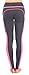 Sugar Pocket Women's High Waist Yoga Leggings Tummy Control Workout Running Pants with Side Pockets M(Light Grey/Pink)