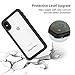 ORDTBY iPhone Xs Max Waterproof Case, Underwater Full Sealed IP68 Certified Cover Waterproof Snowproof Shockproof and Dustproof with Built-in Screen Protector for iPhone Xs Max (Clear)