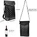 OPUX Insulated 2 Bottle Wine Carrier | Wine Tote Bag Cooler with Shoulder Strap and Leather Design | Padded Wine Bottle Carrying Bag for Travel Picnic -Checker Black