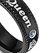8mm/6mm Black Stainless Steel Her King His Queen Couples Wedding Band Promise Engagement Proposal Ring with Blue Cubic Zirconia (Priced Separate)