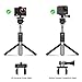 Yoozon Upgraded Selfie Stick Tripod Bluetooth, Phone & Camera Tripod Selfie Stick with Wireless Remote Shutter for Gopro,Action Cameras, iPhone Xs MAX/XR/XS/X/Galaxy S9 Plus and More (Black-Black)