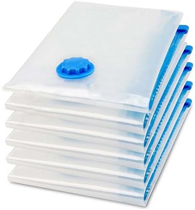 JIAZHU SpaceSaver Bags Reusable Vacuum Storage Bags Perfect for Travel and Home Storage,6PCS