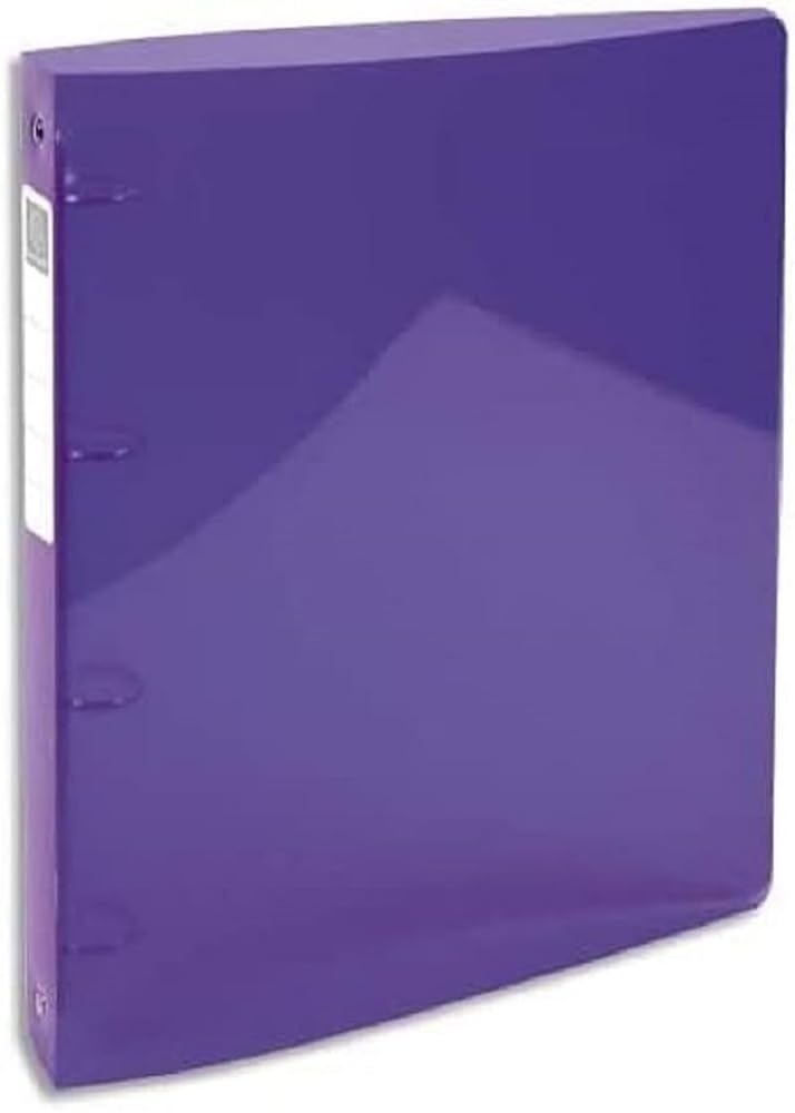 Exacompta - Ref. 51776E - Iderama semi-rigid PP binder - 4 round rings, diameter 30 mm - Spine 40 mm - External dimensions: 32 x 26.8 cm - A4 Maxi file format - Colour: purple