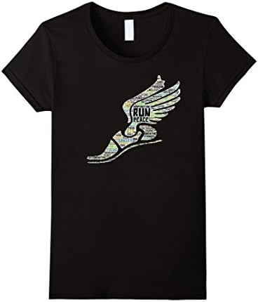 Womens Running T-shirt inspiration and motivation Small Black