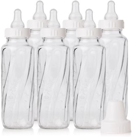 Evenflo Classic Glass Twist 8oz Bottle 6-Pack BPA-Free