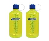 NALGENE Tritan 1-Quart Narrow Mouth BPA-Free Water Bottle (Safety Yellow Set of 2)