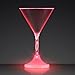 Light Up Martini Glasses with Color Changing LED Light & Long Spiral Stem (Set of 6)