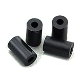 100PCS 13mm Black Nylon Round Spacer, OD 7mm, ID 3.2mm, Not Threaded, for M3 Screws, Plastic.