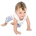 Ah Goo Baby Kneekers Baby Knee Pads for Crawling, Unisex, Power Pedal Periwinkle Pattern, for Chunky Legs