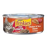 Purina Friskies Gravy Wet Cat Food, Prime Filets Chicken & Tuna Dinner in Gravy - (24) 5.5 oz. Cans