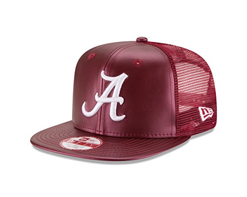 NCAA Alabama Crimson Tide Men's Team Sleek Trucker 9FIFTY Snapback Cap, Maroon, One Size