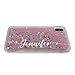 MARBLEFY Personalized Pink Glitter case for iPhone Xs Max/Xr/Xs/X/8/7/6/Plus Spiracle Holographic Quicksand Protective Clear Case