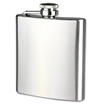 Dynore Stainless Steel Hip Flask, Silver (DS_298)