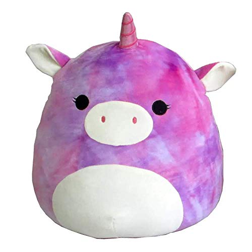 Squishmallow Original Kellytoy 13” Tie Dye Rainbow Unicorn Plush Toy Pillow Pet Animal Pillow Pal Buddy –Theo The Unicorn