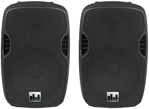 Powerful 2000 Watts PA System with 6-Ch Mixer, 10" Speakers, and Wireless Mics