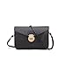 Toupons Fashion Leather Mini Small Waist Fanny Pack Bag for Women & Girls (Black)