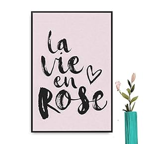 Framed Canvas Wall Art for Living Room, Bedroom French Quotes Canvas Prints for Modern Home Decoration Ready to Hang - 16"x24" inches