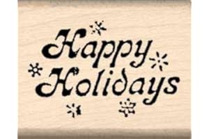 Stamps by Impression Happy Holidays Christmas Rubber Stamp - ST 0168-1" x 1.25"