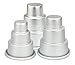 Astra shop Set of 4 Mini 3-Tier Cupcake Pudding Chocolate Cake Mold Baking Pan Party Food Mould, Medium