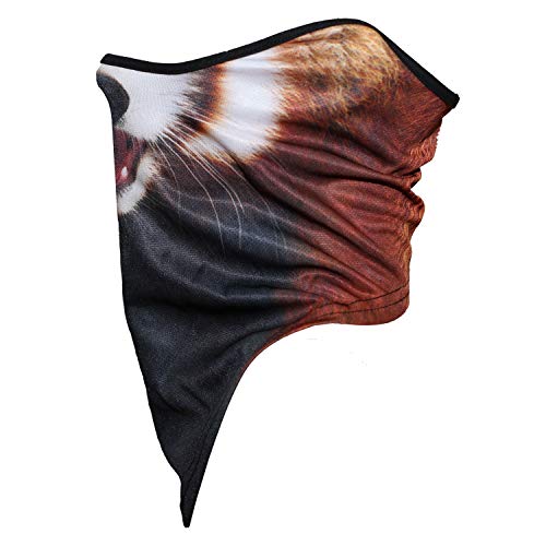 JIUSY 3D Animal Neck Gaiter Neck Warmer Windproof Face Mask Windproof Protection Cover for Ski Snowboard Snowmobile Cycling Motorcycle Riding Halloween Party Outdoor Men Women Funny Red Panda