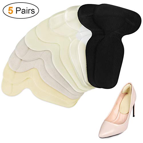 Heel Cushion Inserts Shoe Pads for Women Reusable Foot Care Protector Shoe Pads Filler for Too Big Shoes - 5 Pairs