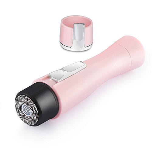 ARCHEER Mini Painless Hair Remover - Portable Electric Facial Hair Shaver for Women Face, Lip, Chin, Cheek Fine Hair Removal, Pink