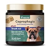 NaturVet - Coprophagia Stool Eating Deterrent Plus Breath Aid - Deters Dogs from Consuming Stool - Enhanced with Breath Freshener, Enzymes & Probiotics - 130 Soft Chews