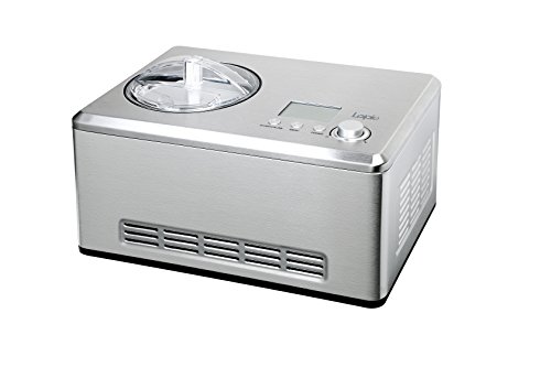Lopie Automatic Ice Cream Maker with Built-in Compressor without Pre-Cooling, LCD Digital Display (Silver, 2.1Quart)