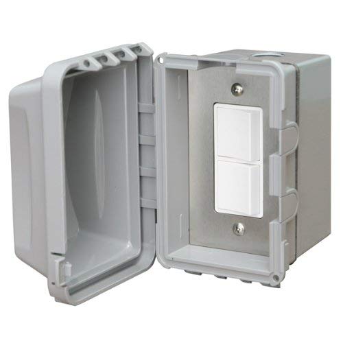 Infratech 14 4320 Accessory - Single Duplex Switch Surface Mount and Gang Box 20 Amp Per Pole, Patio Heater Switch and Wall Plate