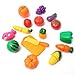 Schoolsupplies 16pcs/set Plastic Kitchen Food Fruit Vegetable Cutting Kids Pretend Play Educational Puzzle Learning Plastic Toy Satety