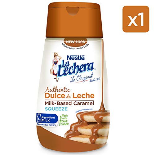 La Lechera Squeeze Variety Pack (4 Count) – Three Sweetened Condensed Milk and One Dulce de Leche in Resealable, No-Spill Bottles - Add Rich, Creamy Texture to Sweet Dishes