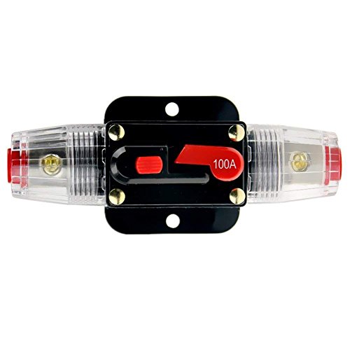 Car Audio Inline Fuse Breaker - 100A Reset Circuit Breaker Fuse Holders for Stereo Switch System Protection 12V-24V DC