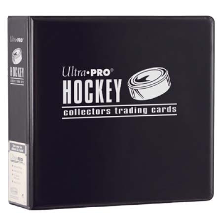 Ultra Pro 3" Hockey Card Collector Starter Kit – Black Album, 9 Pocket Pages, Sleeves, Top Loaders & Mini Snap Holders