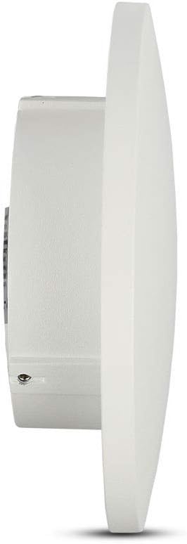V-TAC 6W Decorative LED Round Wall Lamp Backlit Waterproof, White Die-Casting Aluminum IP65 Body - Image 3