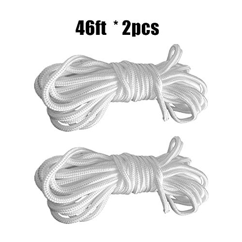 PISSION Flagpole Hardware Repair Kits - 3" Gold Ball / 2pcs 46ft Flag Halyard Rope / 4" Cleat Hook / 4pcs Flag Clip Hooks/Hex Nuts/Flat Washers/Flagpole Truck for 2" Top - Thumbnail 4