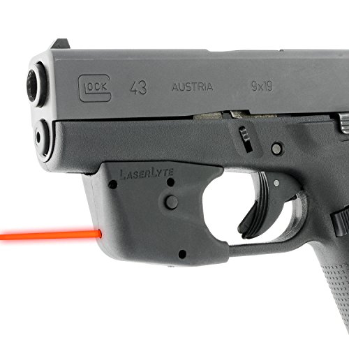 LASERLYTE Laser Sight Trainer for GLOCK 42 43 26 27. LASER DOT for fast aim. LASER TRAINER for firearm training. PUSH BUTTON activation for simple use. AUTO-OFF to save battery life. UPGRADED adjustment screws for fast sight in.